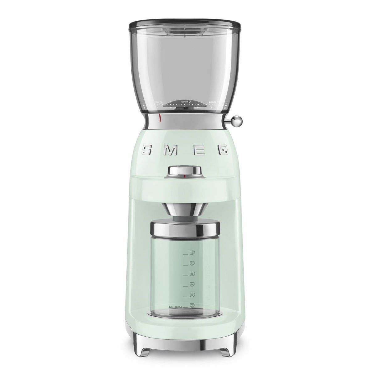 Pastel Green Coffee Grinding Machine