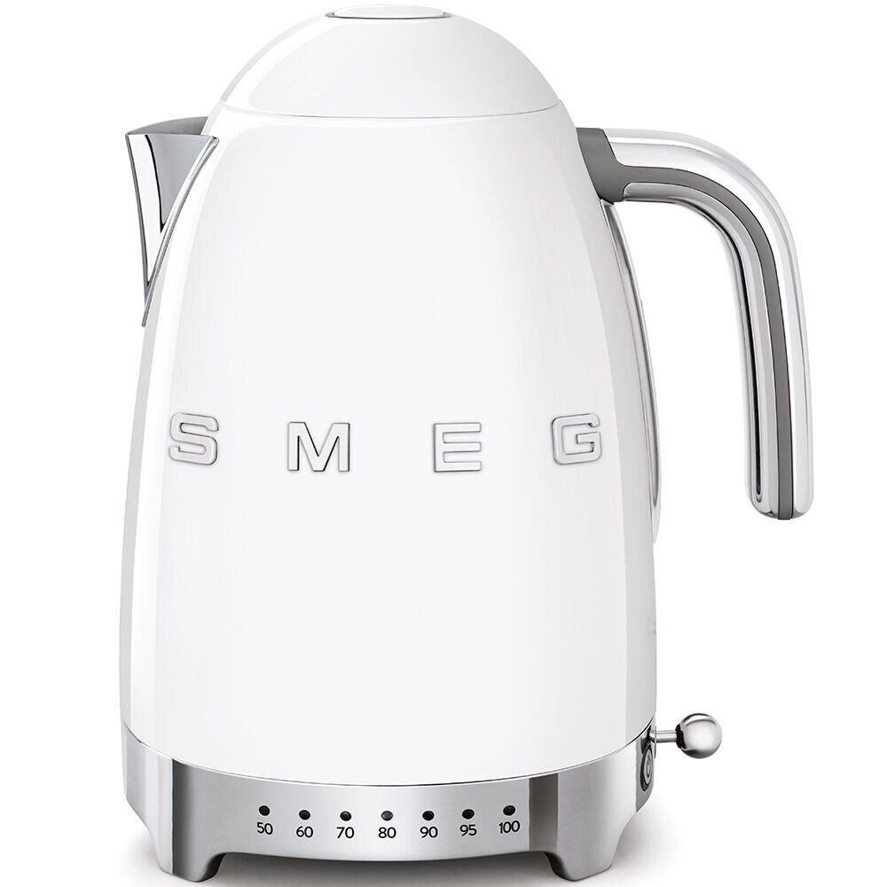 White Kettle with Heat Adjustment