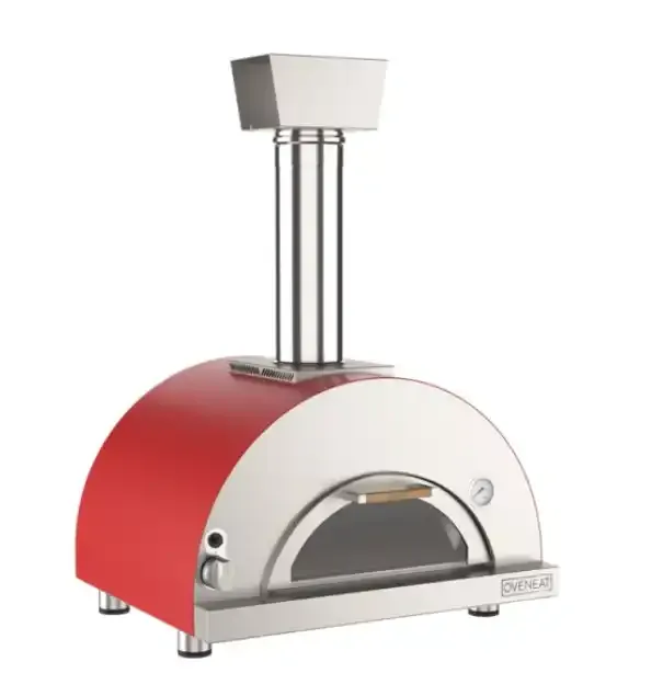Kırmızı 1 Pizza'lı Gazlı Fırın