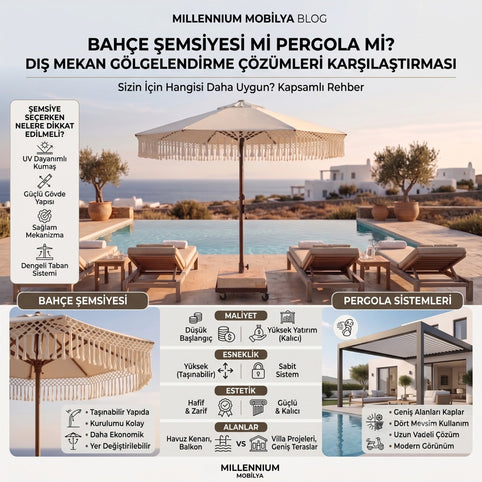 Pergola ve Bahçe Şemsiyesi Arasındaki Farklar