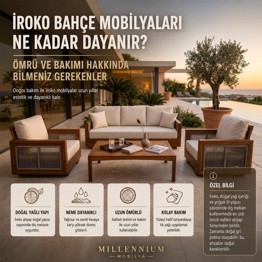 iroko bahçe mobilyası