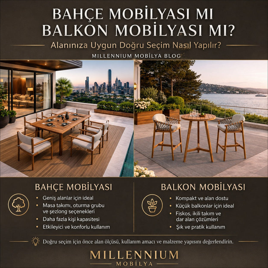 Bahçe Mobilyası mı Balkon Mobilyası mı? Alanınıza Uygun Doğru Seçim Nasıl Yapılır?