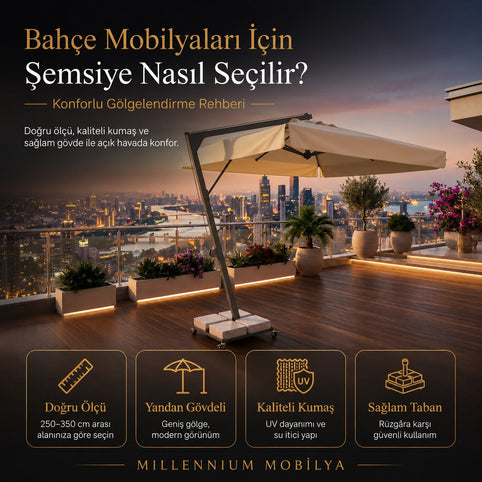 Bahçe Mobilyaları İçin Şemsiye Nasıl Seçilir? Konforlu Gölgelendirme Rehberi