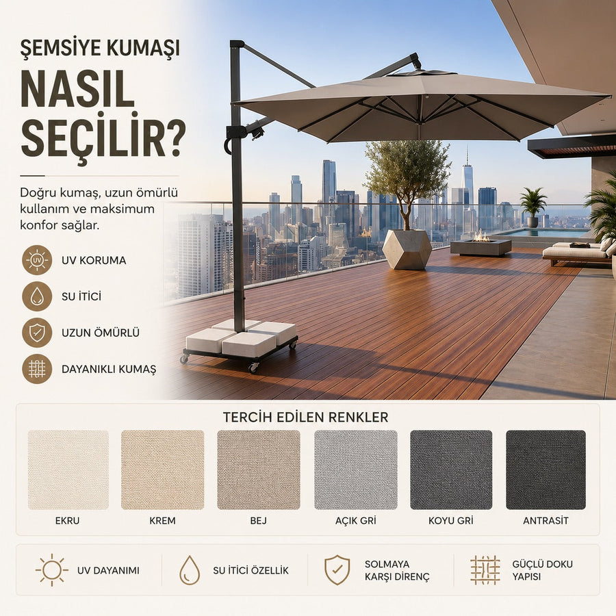 Bahçe Mobilyaları İçin En İdeal Şemsiye Kumaşı Hangisidir?