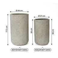 Bahçe Beton Saksı-1637Ab
