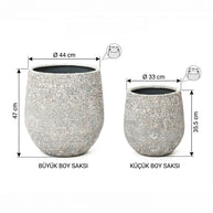 Bahçe Beton Saksı-1656Ab