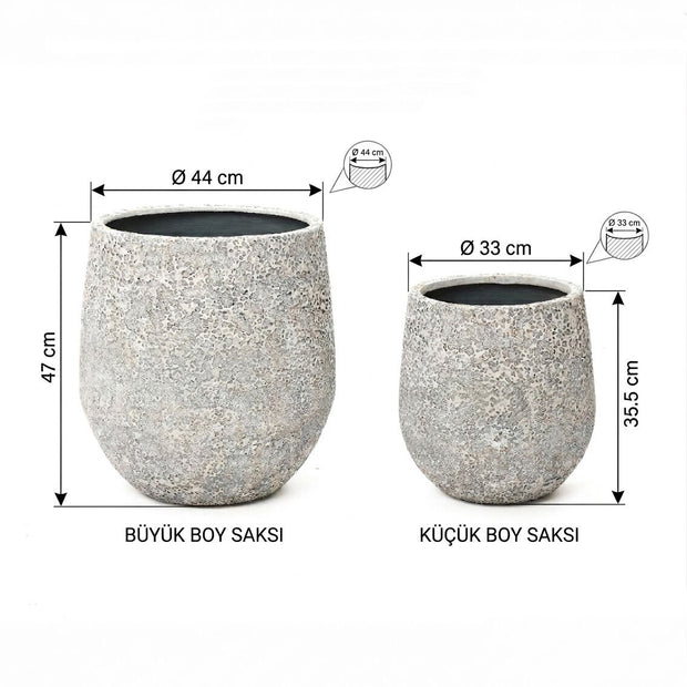 Bahçe Beton Saksı-1656Ab