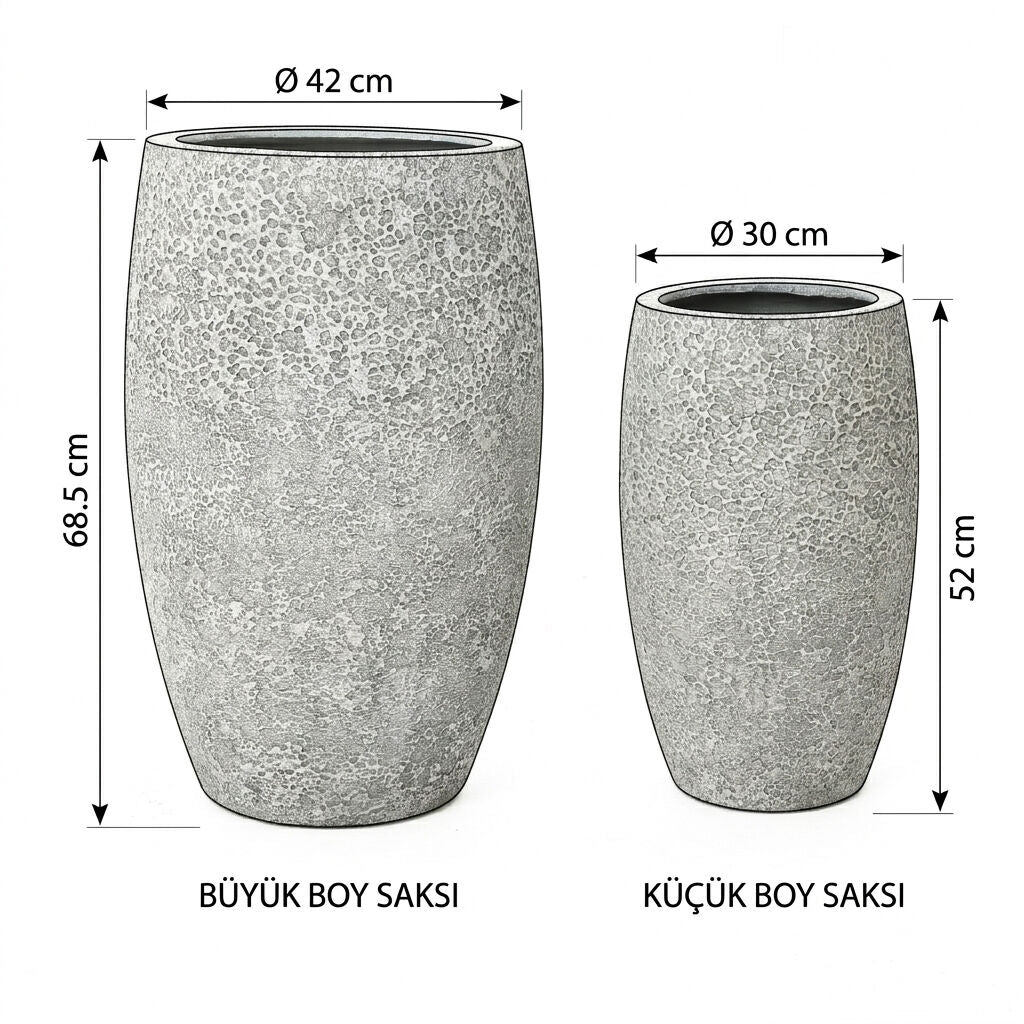 Bahçe Beton Saksı -1660AB