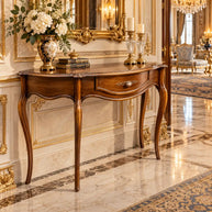Louis XV Thin Leg Walnut Console Table