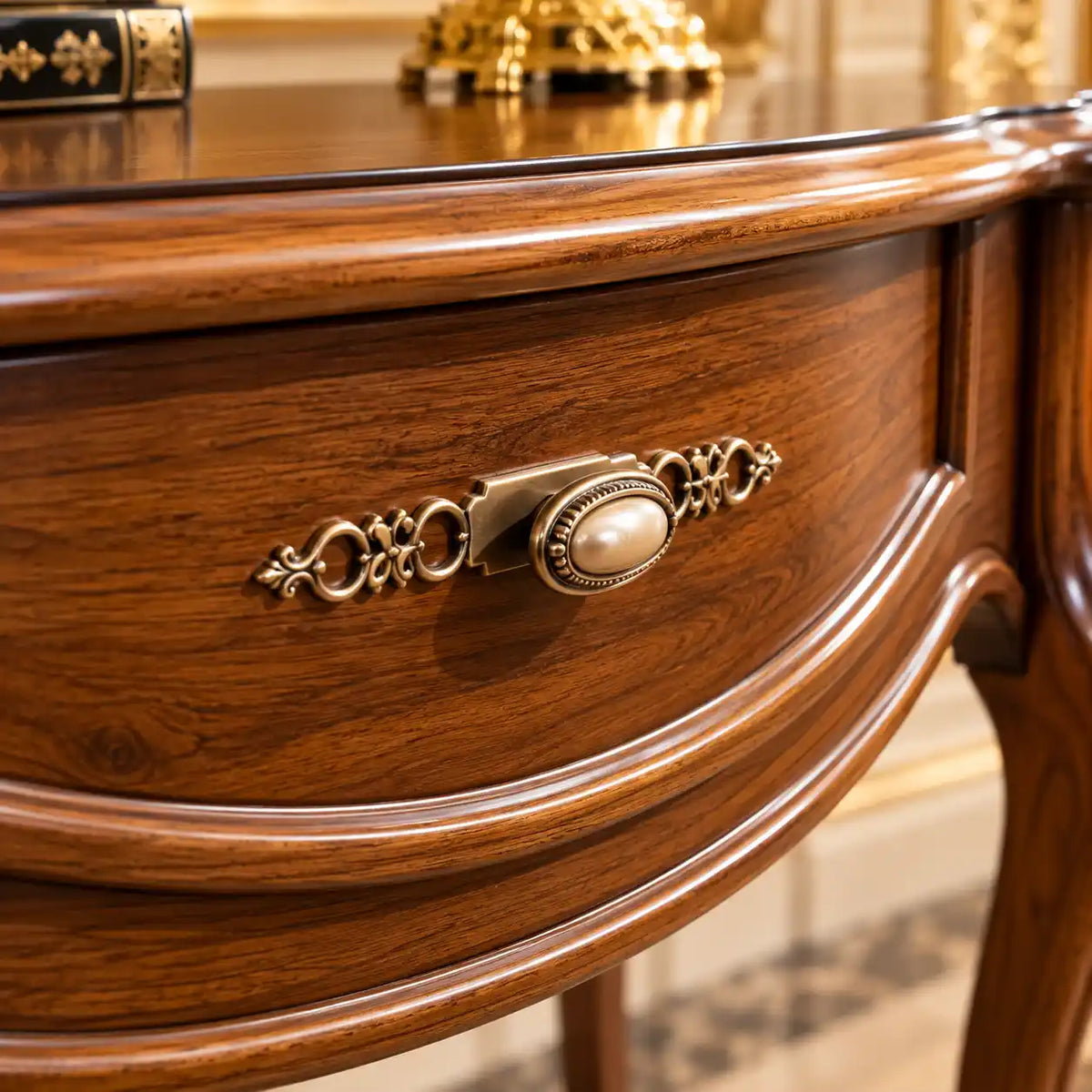 Louis XV Thin Leg Walnut Console Table