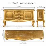 Konsole mit Blattgold und Manschettendeckel