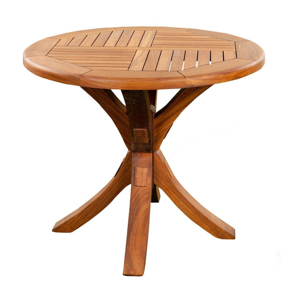 Yuvarlak Teak Bahçe Masası 120cm