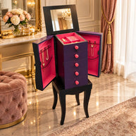 Rosa Schmuckschrank