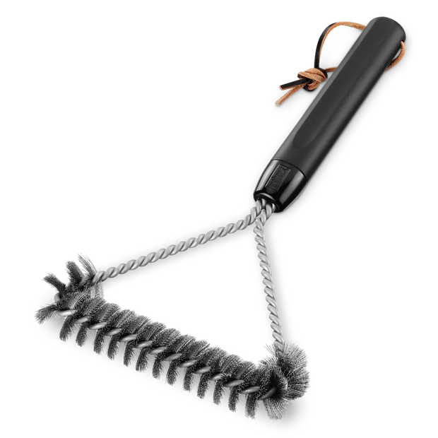 Three-sided Grill Brush, Stainless Steel Bristles 30 cm