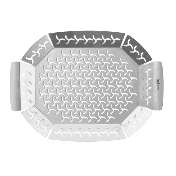 Premium grilling basket, stainless steel - Large 26 x 36 cm
