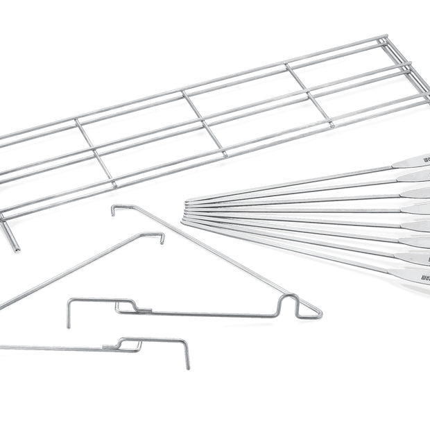 Stainless Steel Rotisserie Skewer Set (8-piece for Spirit 300 series, Genesis, and Summit)