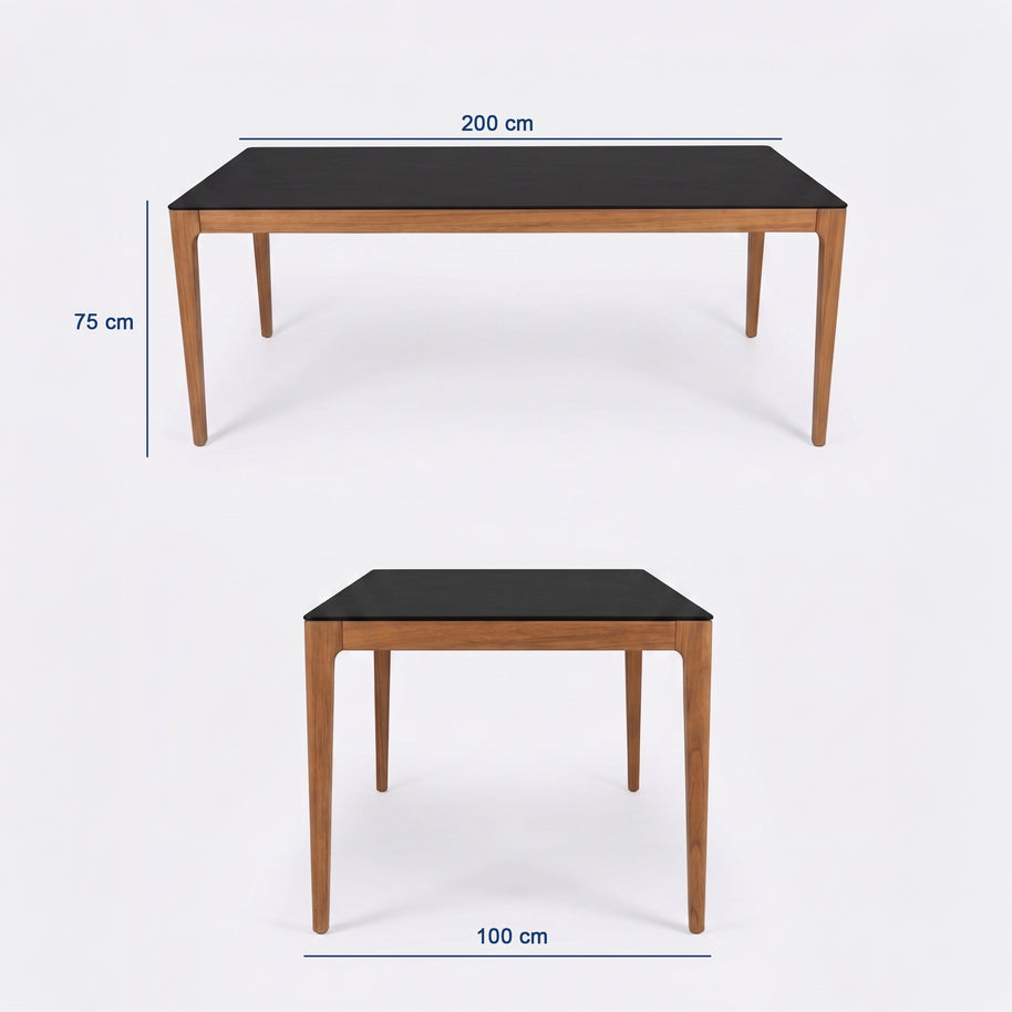 Albina Teak Garden Table Set - 220 Cm
