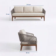 Albina Teak Garden Armchair Set