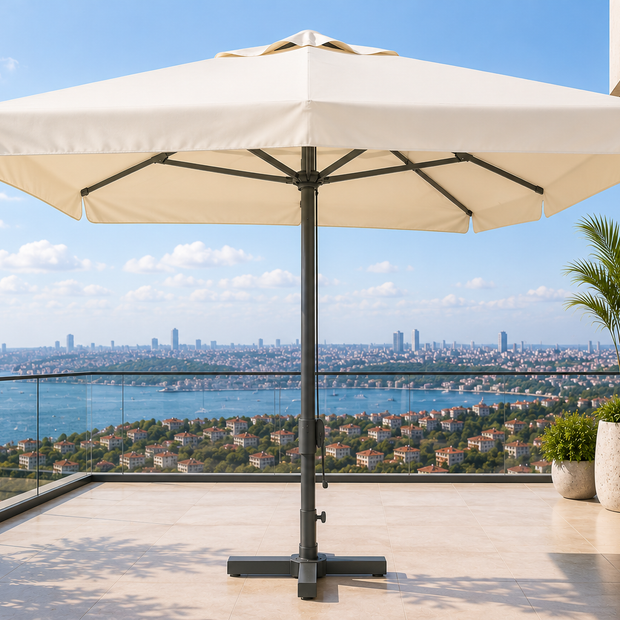 Avocado Square Anthracite Garden Umbrella-3M