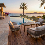 Albina Teak Garden Armchair Set
