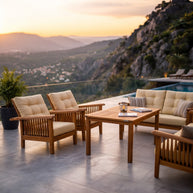 Bodrum Teak Bahçe Koltuk Takımı-1