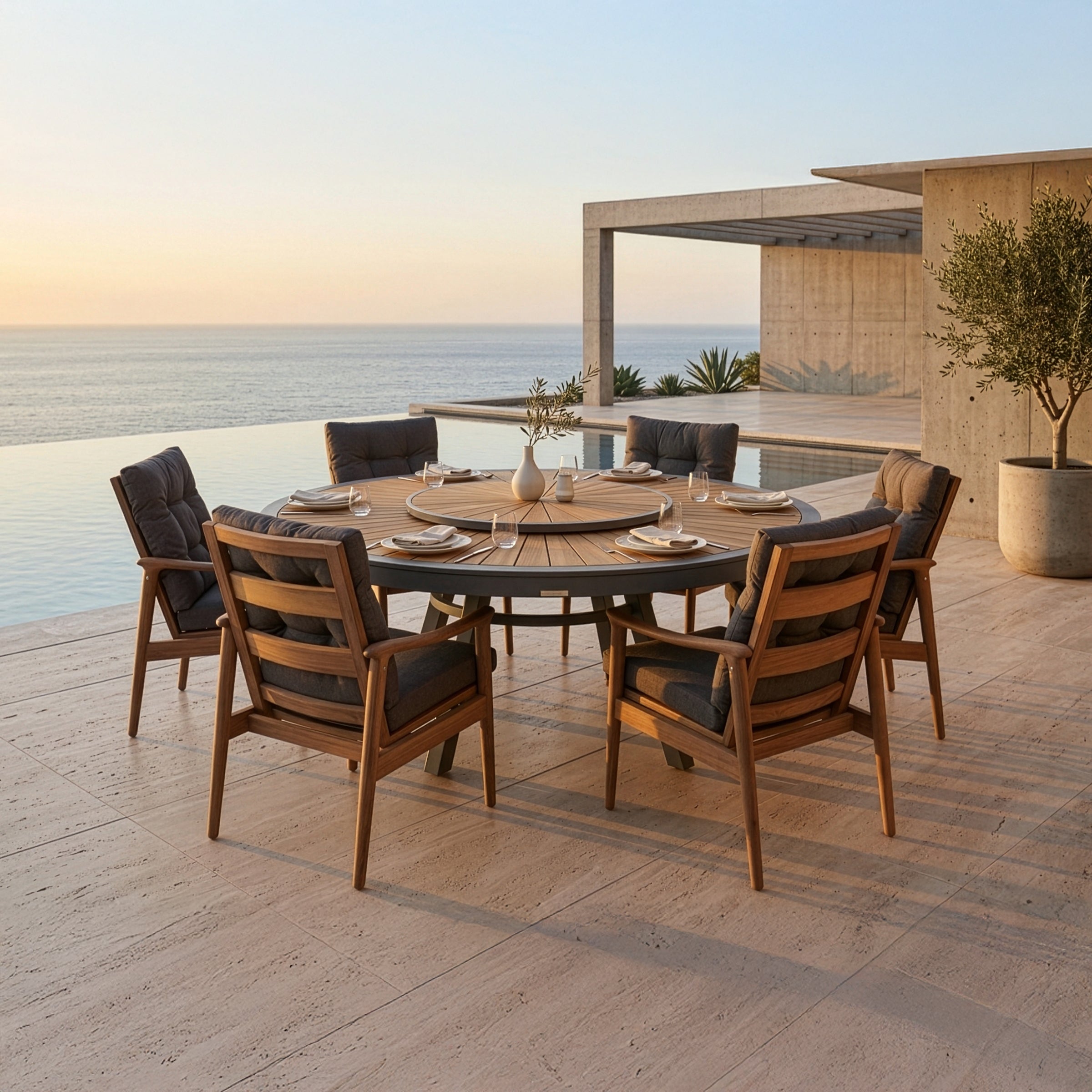 Passionflower Garden Table Set