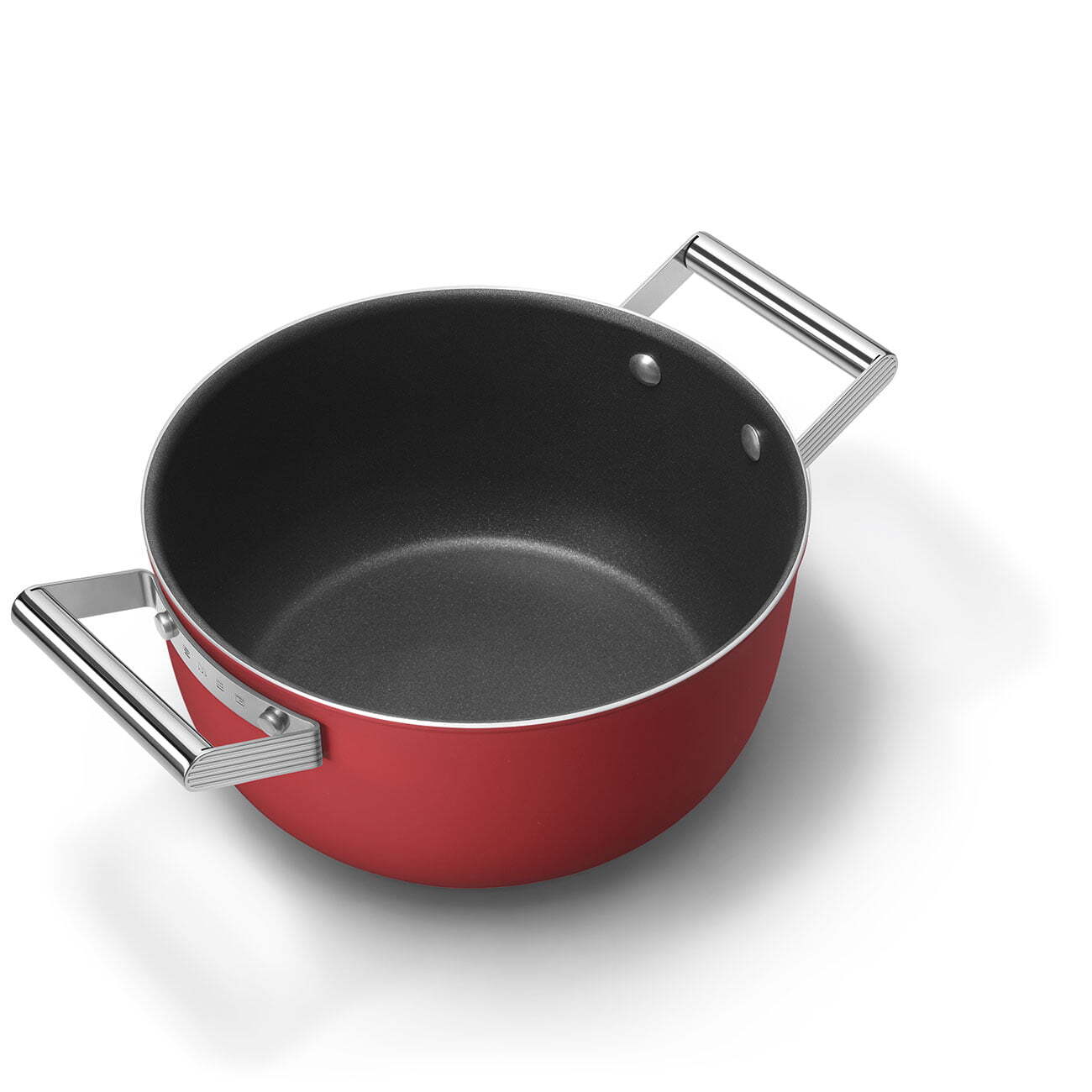 Smeg Cookware 50's Style Kırmızı Cam Kapaklı Tencere 24 cm