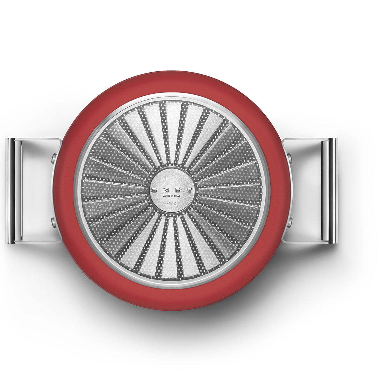 Smeg Cookware 50's Style Kırmızı Cam Kapaklı Tencere 24 cm