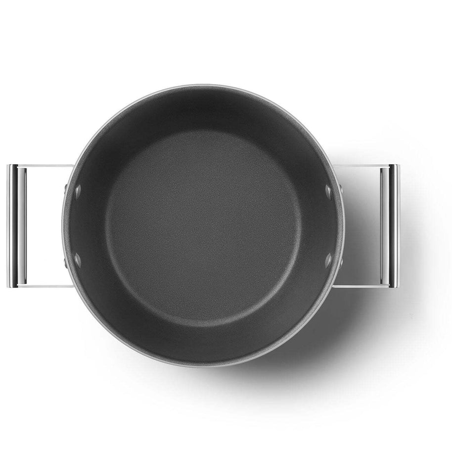 Smeg Cookware 50's Style Kırmızı Cam Kapaklı Tencere 24 cm