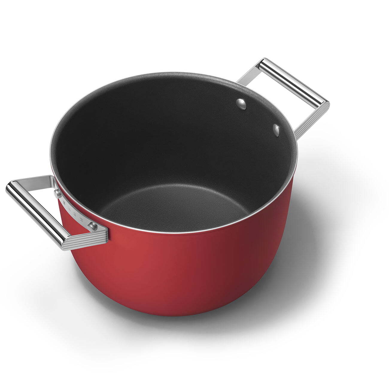 Smeg Cookware 50's Style Kırmızı Cam Kapaklı Tencere 26 cm