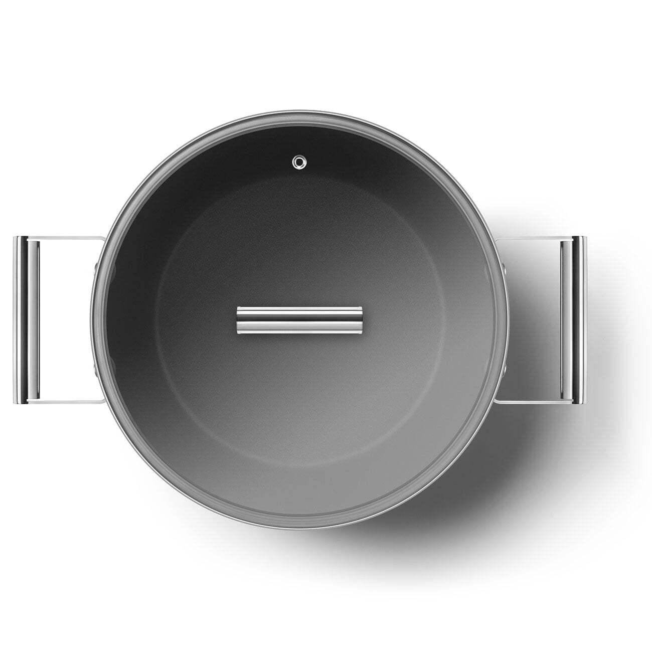 Smeg Cookware 50's Style Kırmızı Cam Kapaklı Tencere 26 cm