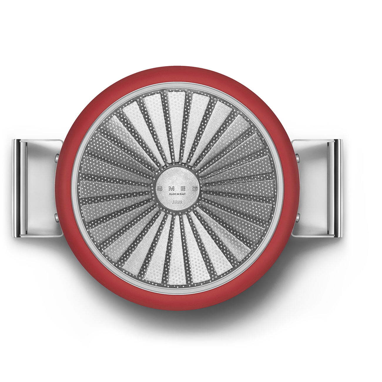 Smeg Cookware 50's Style Kırmızı Cam Kapaklı Tencere 26 cm