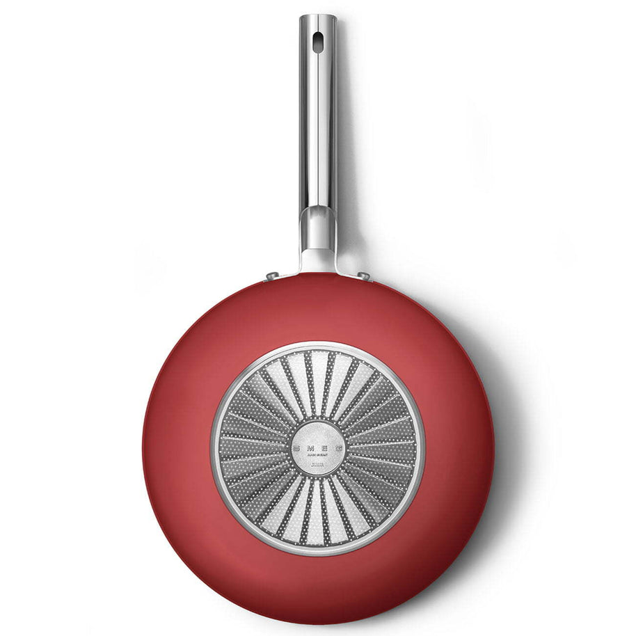 Smeg Cookware 50's Style Kırmızı Wok Tava 30 cm