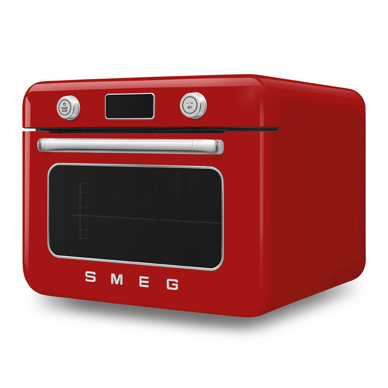 Smeg Kırmızı Tezgah Üstü Kombi Buharlı Fırın