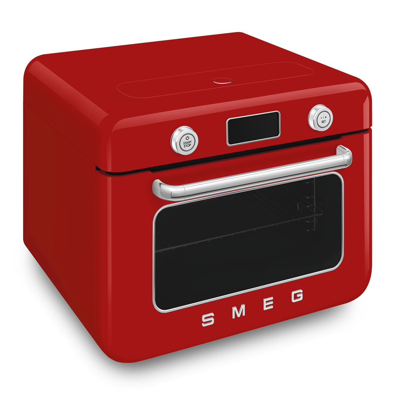 Smeg Kırmızı Tezgah Üstü Kombi Buharlı Fırın