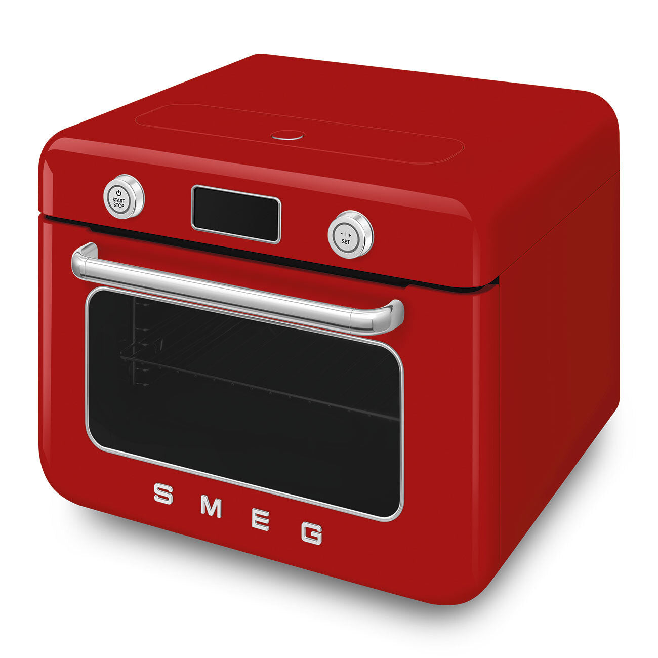 Smeg Kırmızı Tezgah Üstü Kombi Buharlı Fırın