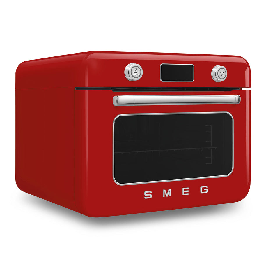 Smeg Kırmızı Tezgah Üstü Kombi Buharlı Fırın