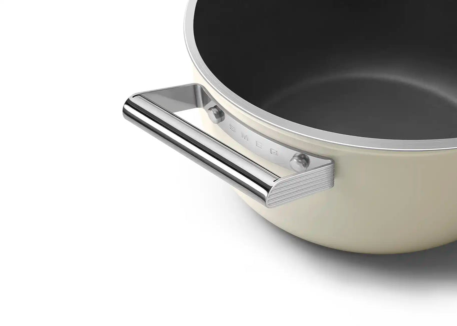 Smeg 50's Style Krem Derin Tencere 24 cm
