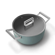 Smeg 50's Style Zümrüt Yeşili Mat Derin Tencere 24 cm