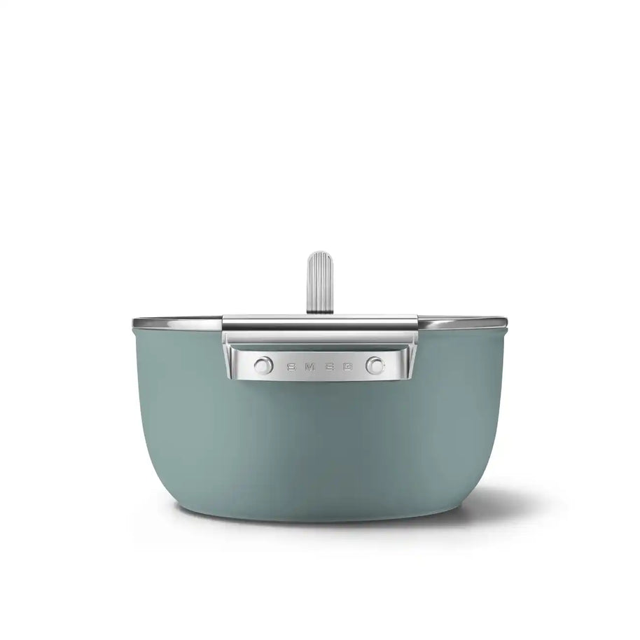 Smeg 50's Style Zümrüt Yeşili Mat Derin Tencere 24 cm
