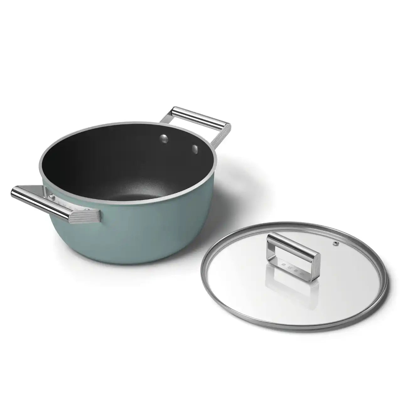 Smeg 50's Style Zümrüt Yeşili Mat Derin Tencere 24 cm
