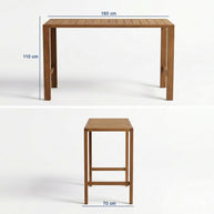 Eagle Garden Bar Table Set - 160 cm