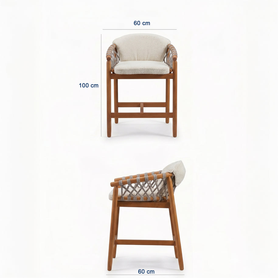 Troy Garden Bar Table Set-85 cm