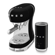 Smeg Siyah Süt Köpürtücülü Espresso Makinesi