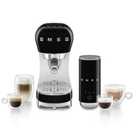 Smeg Siyah Süt Köpürtücülü Espresso Makinesi