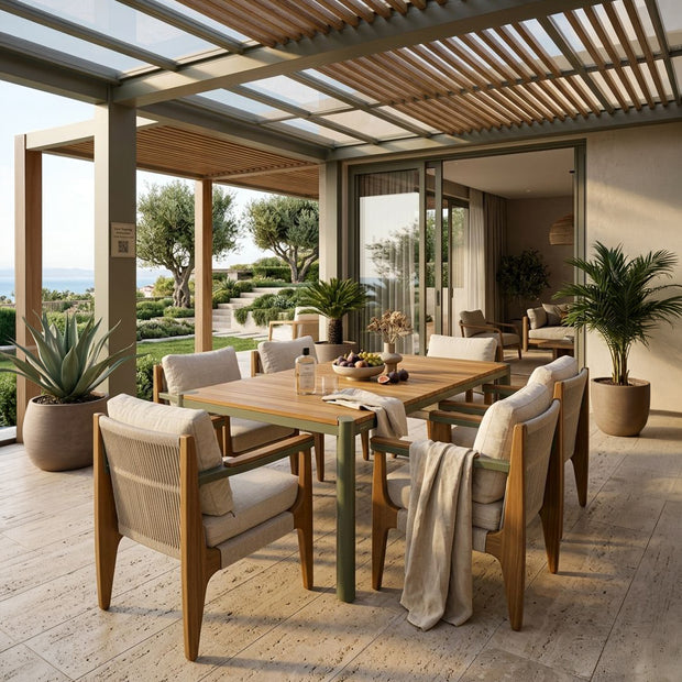 Elif Garden Dining Set - 195 cm
