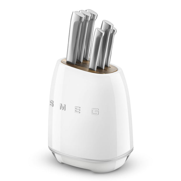 Smeg White Stand Knife Set