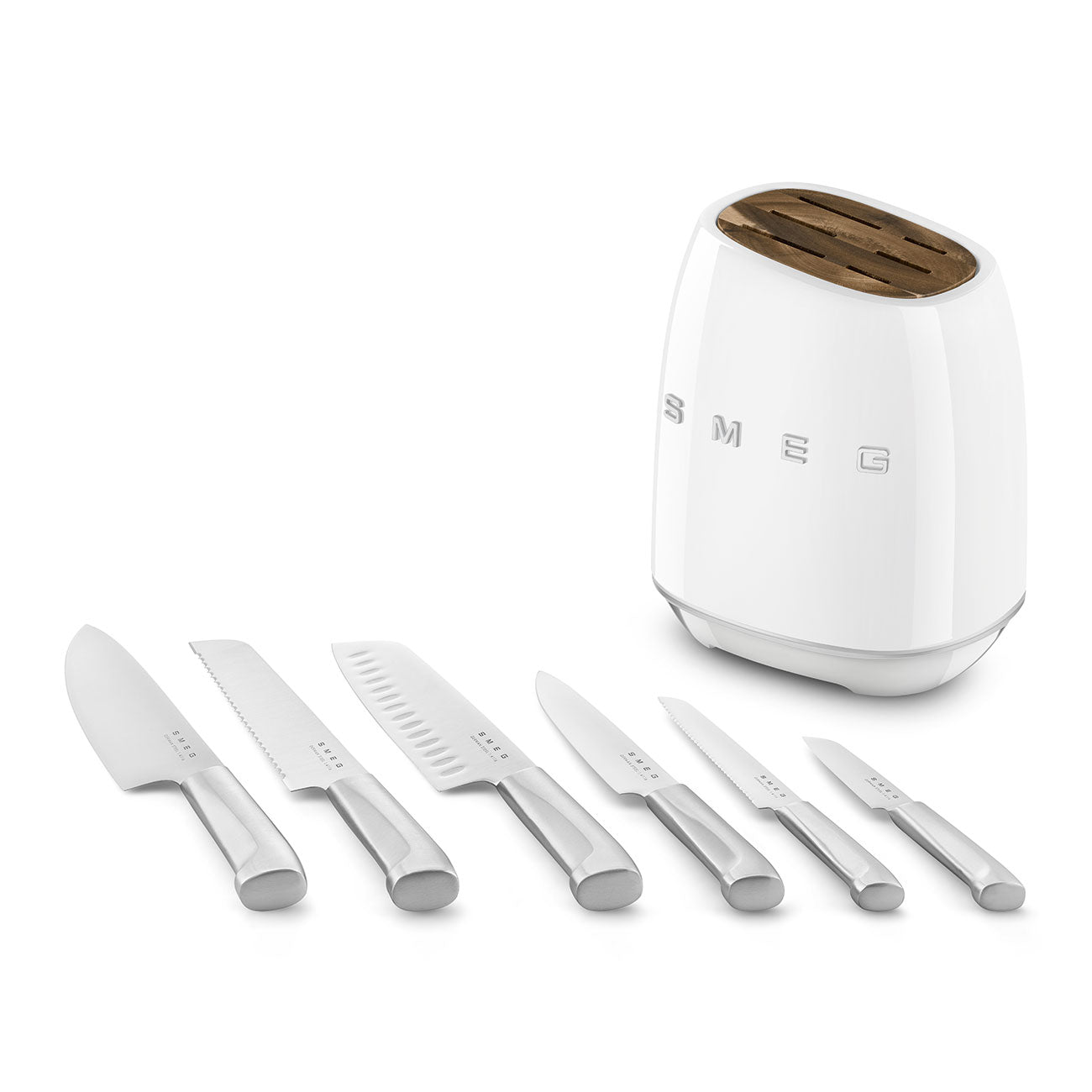 Smeg Beyaz Standlı Bıçak Seti