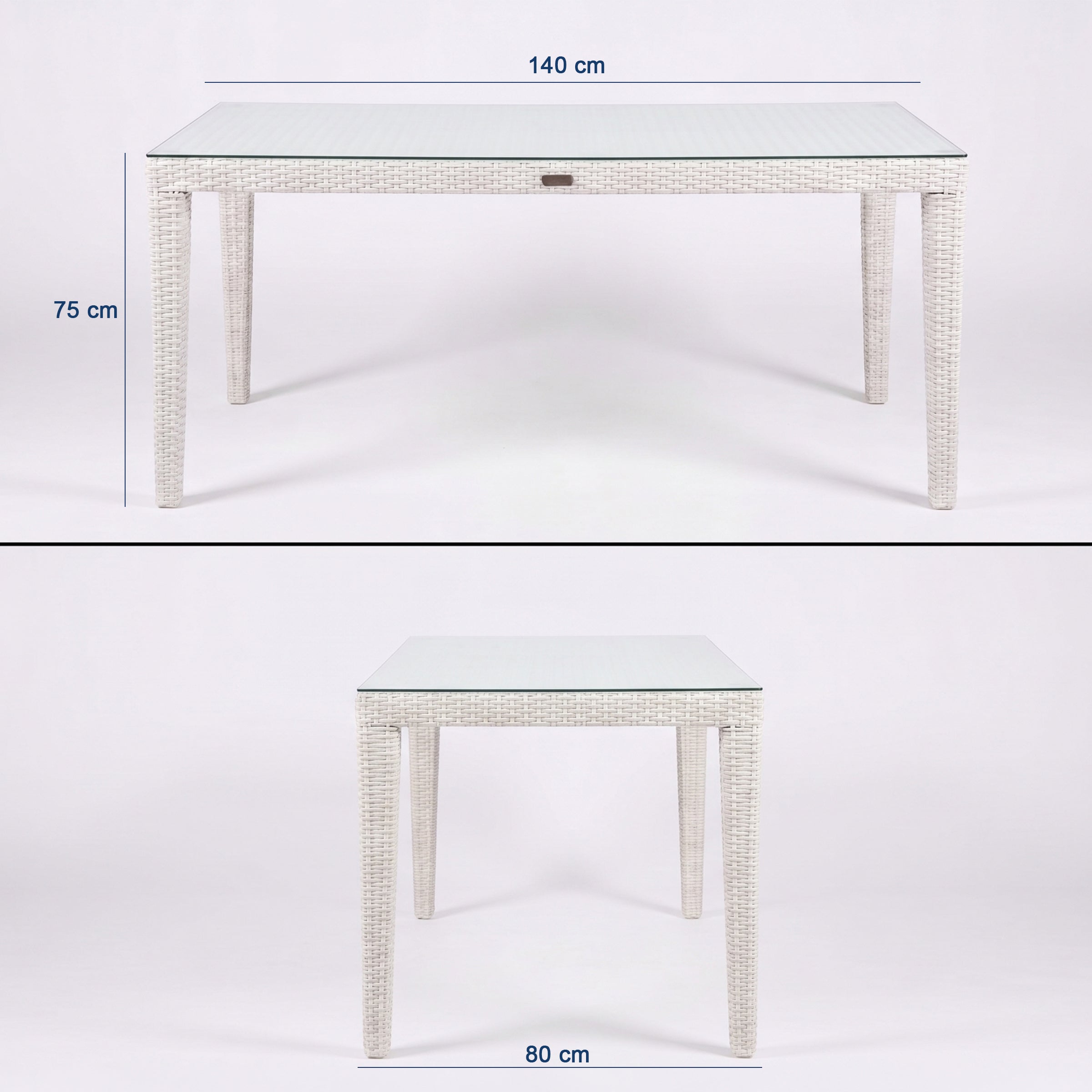 PVC Garden Table Set - 140 Cm