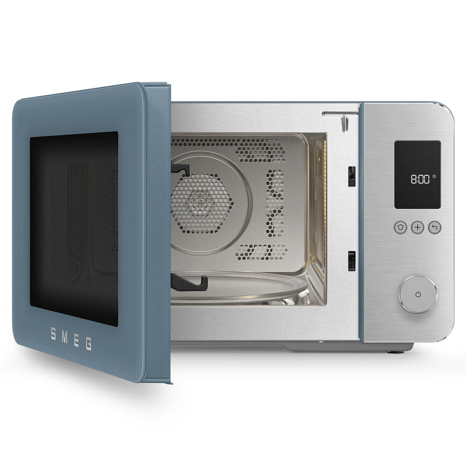 Smeg Storm Blue Mat Kombi Mikrodalga Fırın